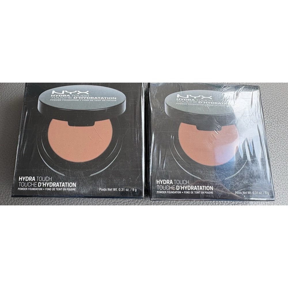 NEW Lot Of 2 NYX Nutmeg HTPF14 Hydra Touch Powder Foundations In Boxes